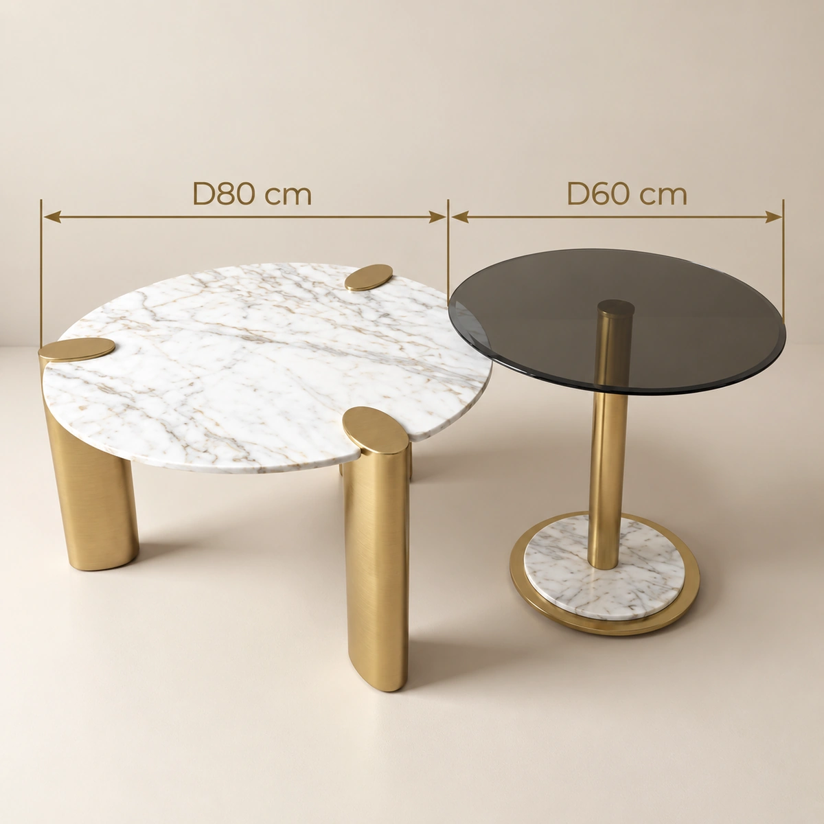 Loom Coffee Table Sintered Stone Glass Coffee Table Set 7 Features Luxury Gold Design Modern Nesting Tables