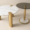 Loom Coffee Table Sintered Stone Glass Coffee Table Set 7 Features Luxury Gold Design Modern Nesting Tables