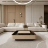 Maco Wood & Faux Leather Coffee Table - luxury furniture Dubai UAE