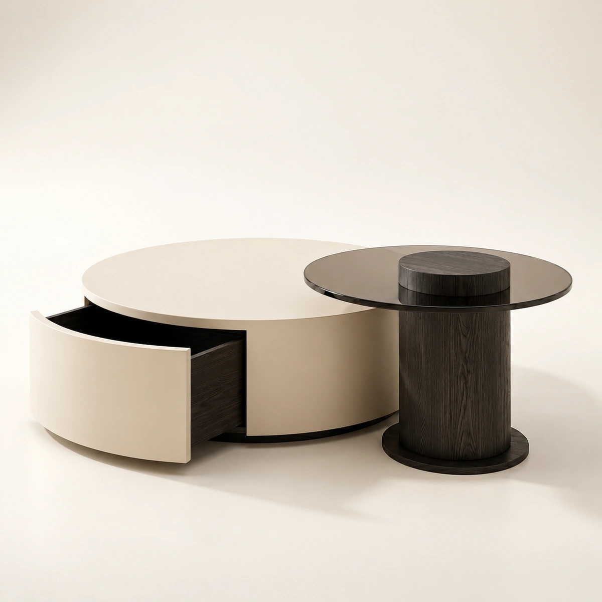 Malima Coffee Table Beige Wood Glass Coffee Table 7 Features Modern Luxury Living Room Furniture