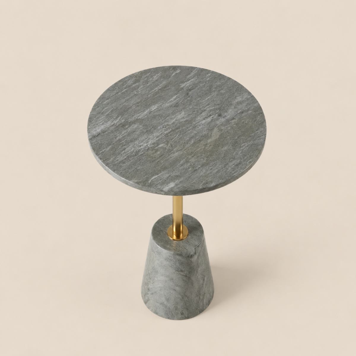 Marta Modern Marble & Steel Side Table
