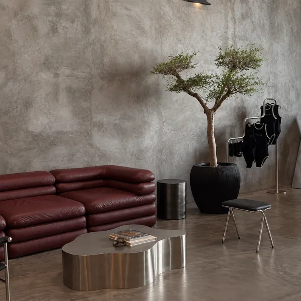Grey Stainless Steel Table - Mirley | Majestic Home UAE