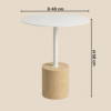 Nello White Travertine Side Table – 7 Elegant Modern Accent Table UAE