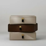 BELOVA BEIGE NIGHTSTAND MODERN SOLID WOOD NIGHT TABLE