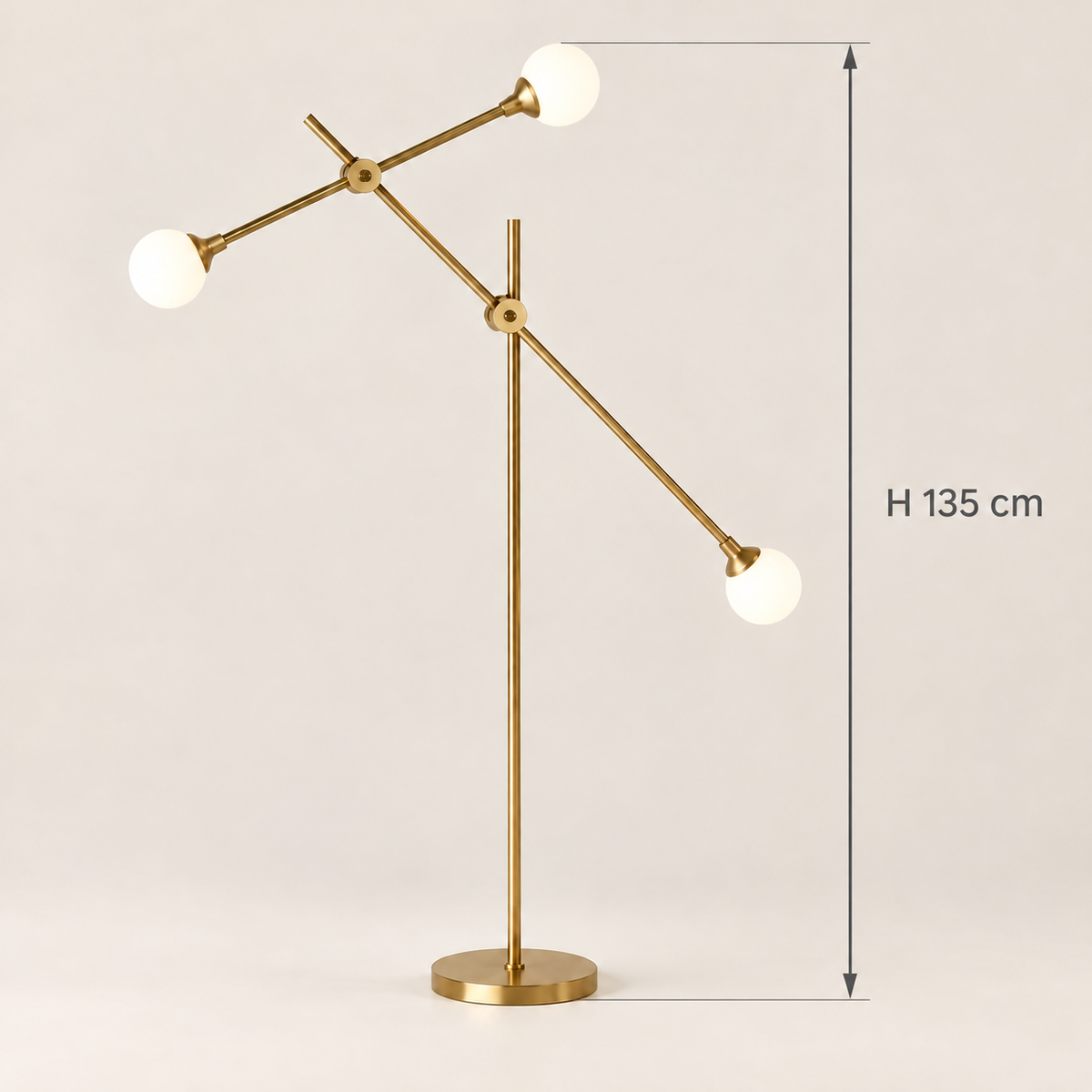 Gorgeous Nordic Gold Floor Lamp | Majestic Home UAE
