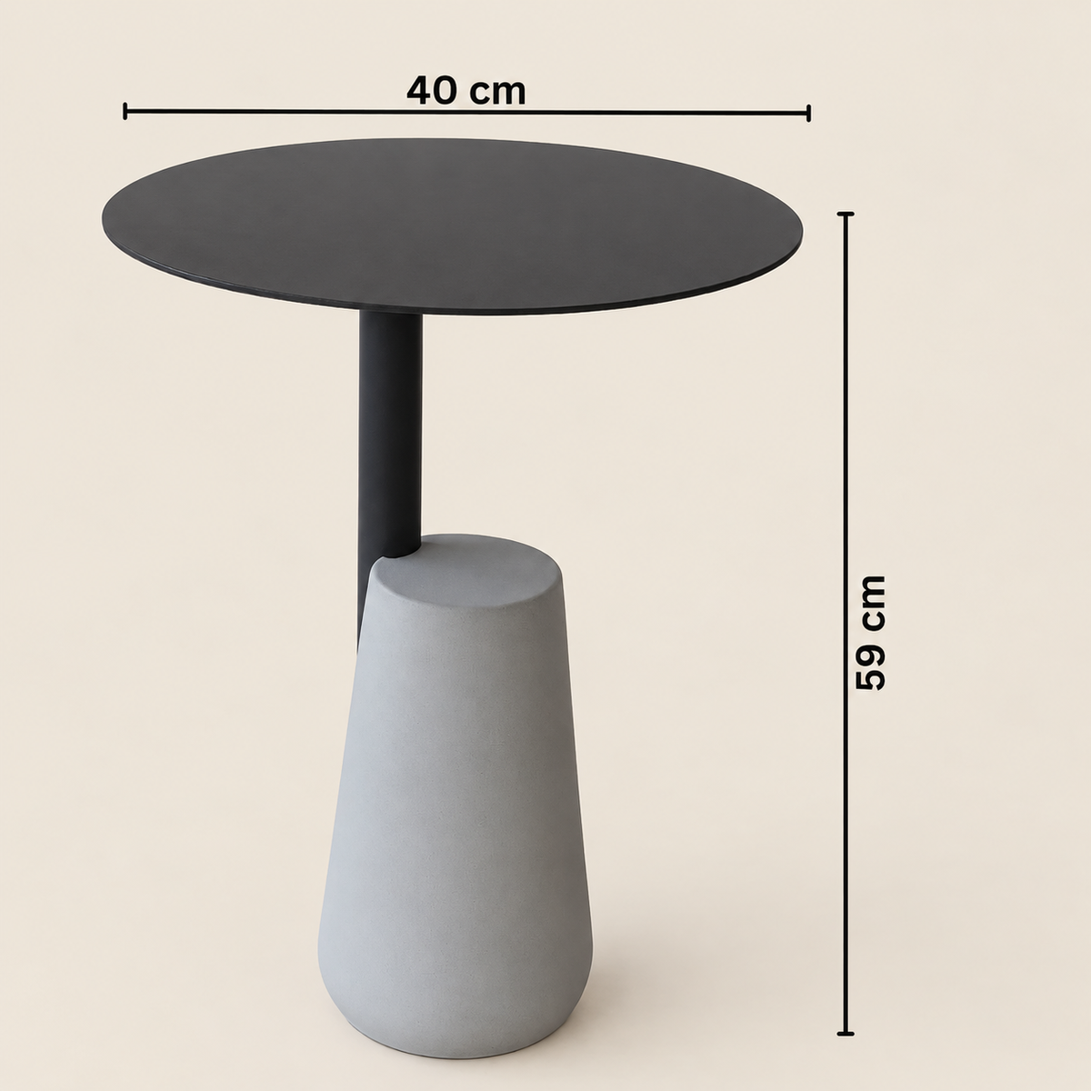 Concrete Side Table Elite - Pier |Modern | Majestic Home UAE