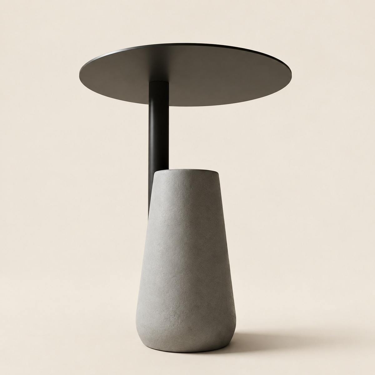 Pier Elegant Metal & Concrete Base Side Table