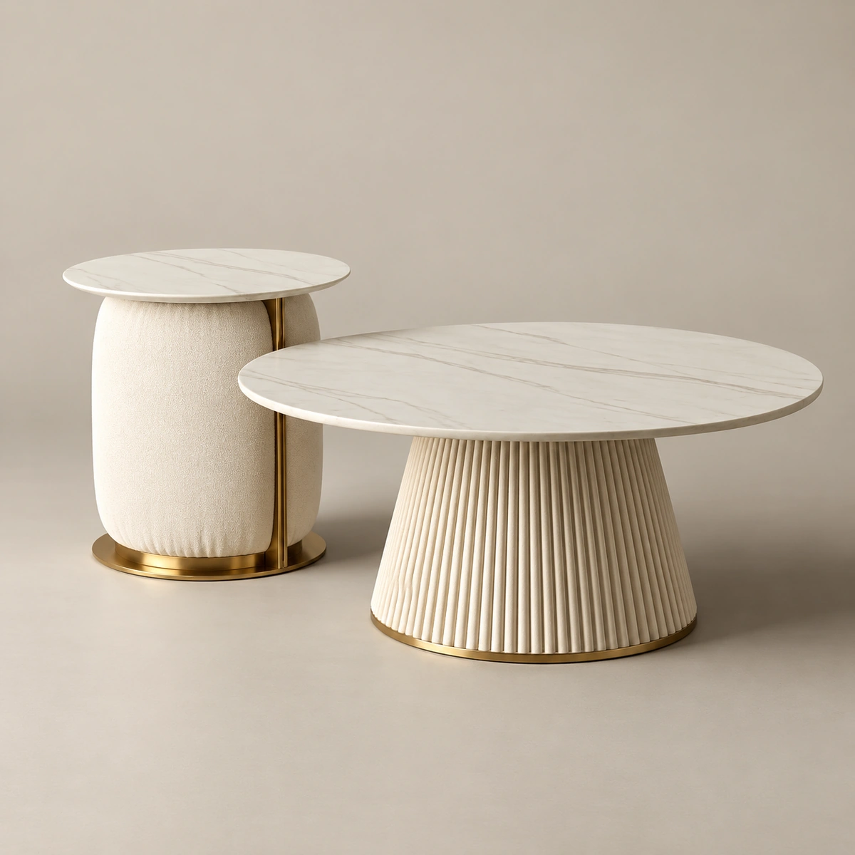 6 Elegant Sintered Stone Coffee Table Set Designs for Luxury Living Rooms