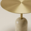 Solon Lavish Elegant Metal & Travertine Side Table - luxury furniture Dubai UAE