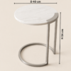 Stowe Side Elegant Marble & Metal Side Table - luxury furniture Dubai UAE