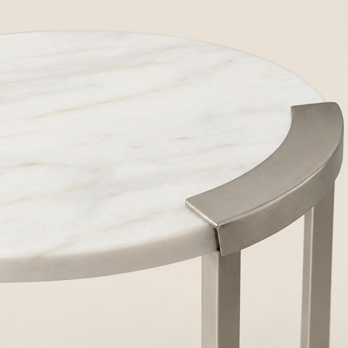 White Marble Side Table - Stowe | Beautiful | Majestic Home