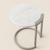 White Marble Side Table - Stowe | Beautiful | Majestic Home