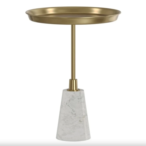 Gold White Round Table