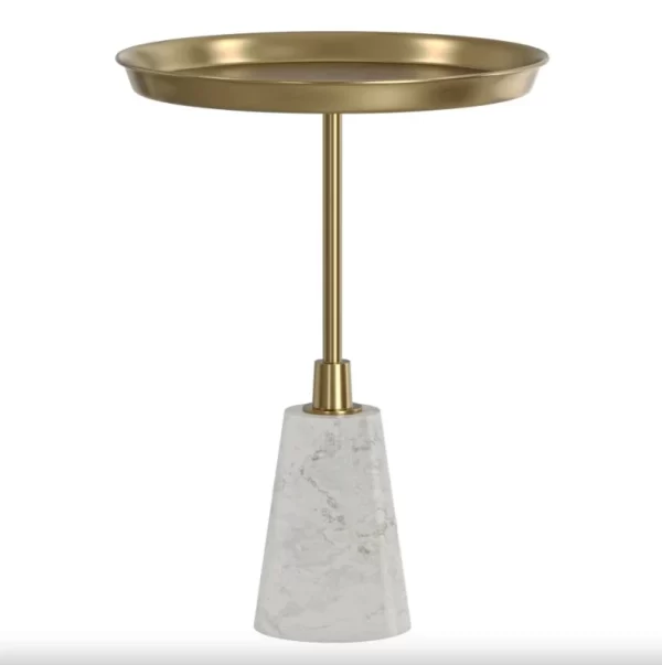 Gold White Round Table
