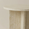 Travertine Side Table in Natural Stone Beige - luxury furniture Dubai UAE