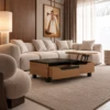 Valina Coffee Table Walnut Wood Modern Rectangular Coffee Table 7 Features Luxury Living Room Table