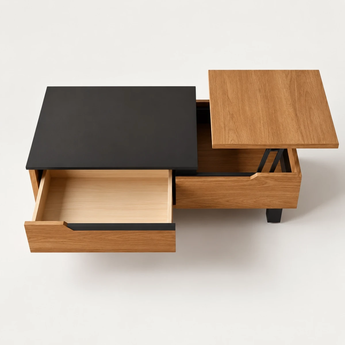 Valina Coffee Table Walnut Wood Modern Rectangular Coffee Table 7 Features Luxury Living Room Table