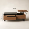 Valina Coffee Table Walnut Wood Modern Rectangular Coffee Table 7 Features Luxury Living Room Table