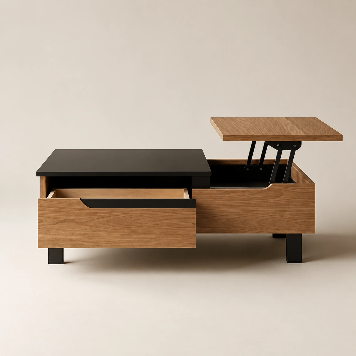 Valina Coffee Table Walnut Wood Modern Rectangular Coffee Table 7 Features Luxury Living Room Table