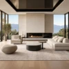 Malana Sintered Stone & Veneered Wood Coffee Table - luxury furniture Dubai UAE