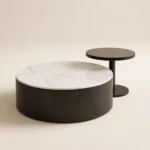Malana Sintered Stone & Veneered Wood Coffee Table