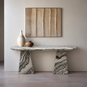 GIA GREY MARBLE COFFEE CONSOLE TABLE
