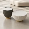 CLARET SINTERED STONE & FAUX LEATHER COFFEE TABLE - luxury furniture Dubai UAE