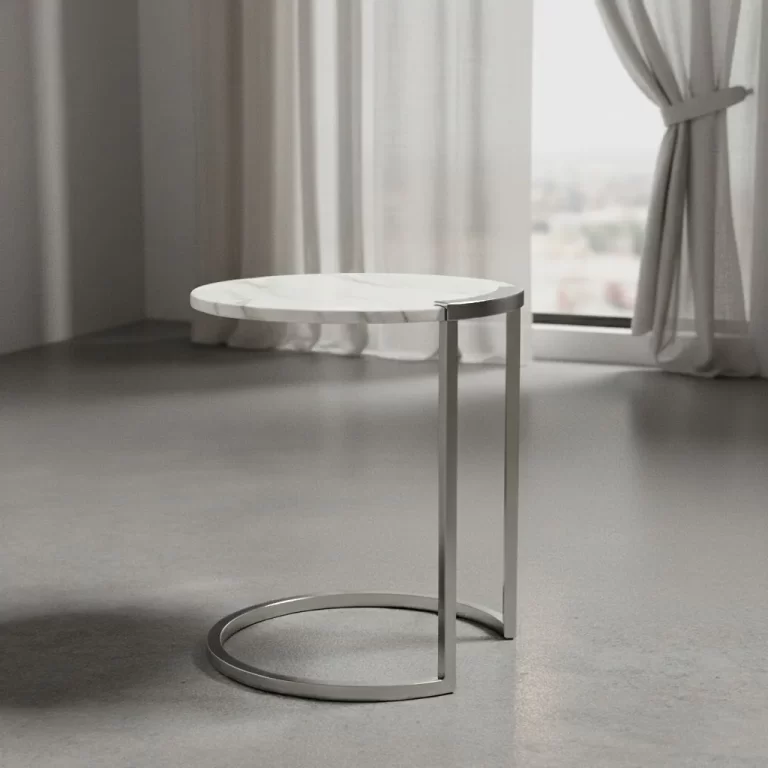 White Marble Side Table