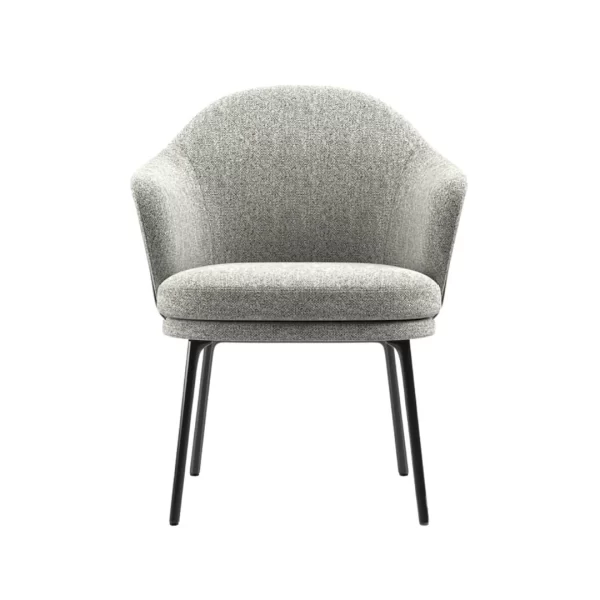 RONA GREY LEATHER & FABRIC DINING CHAIR