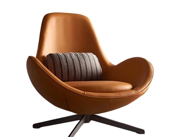 SIRA LEATHER LOUNGE CHAIR