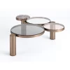 TOLINA ROUND GLASS TOP COFFEE TABLE