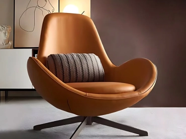 SIRA LEATHER LOUNGE CHAIR