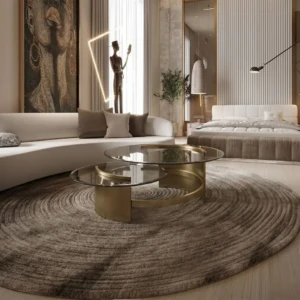 Neom Coffee Table Round Glass Top Gold Stainless Steel Frame Modern Luxury 7 Key Features