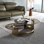 NEOM ROUND GLASS TOP COFFEE TABLE