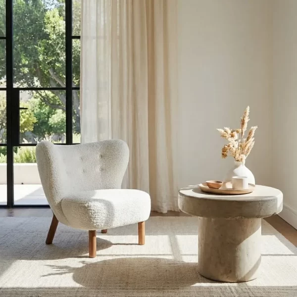 Bailey White Lounge Chair