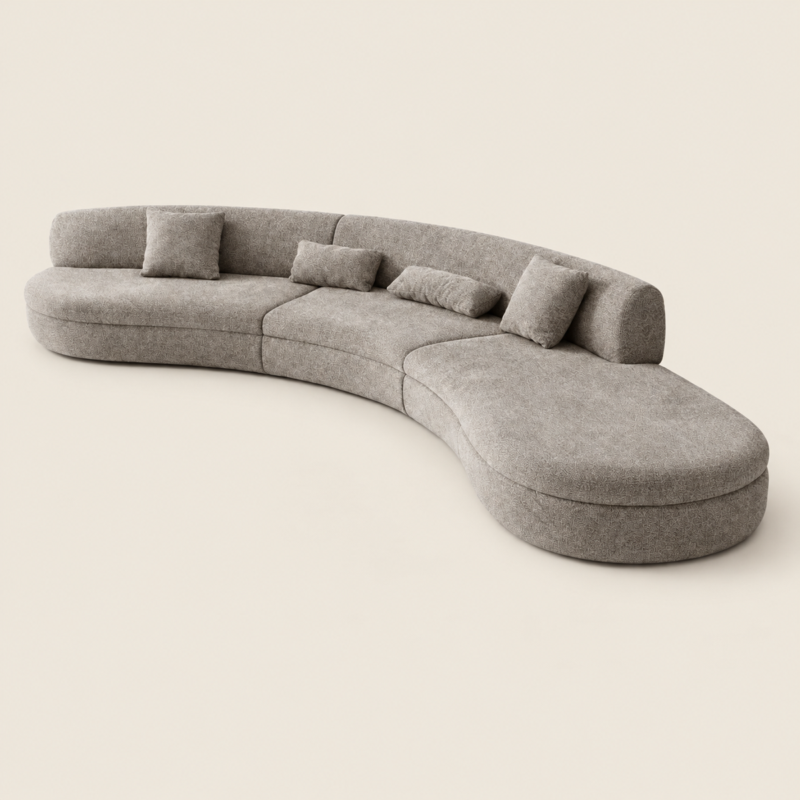 Banto 4 Seater Curved Sectional Sofa | Majestic Home UAE
