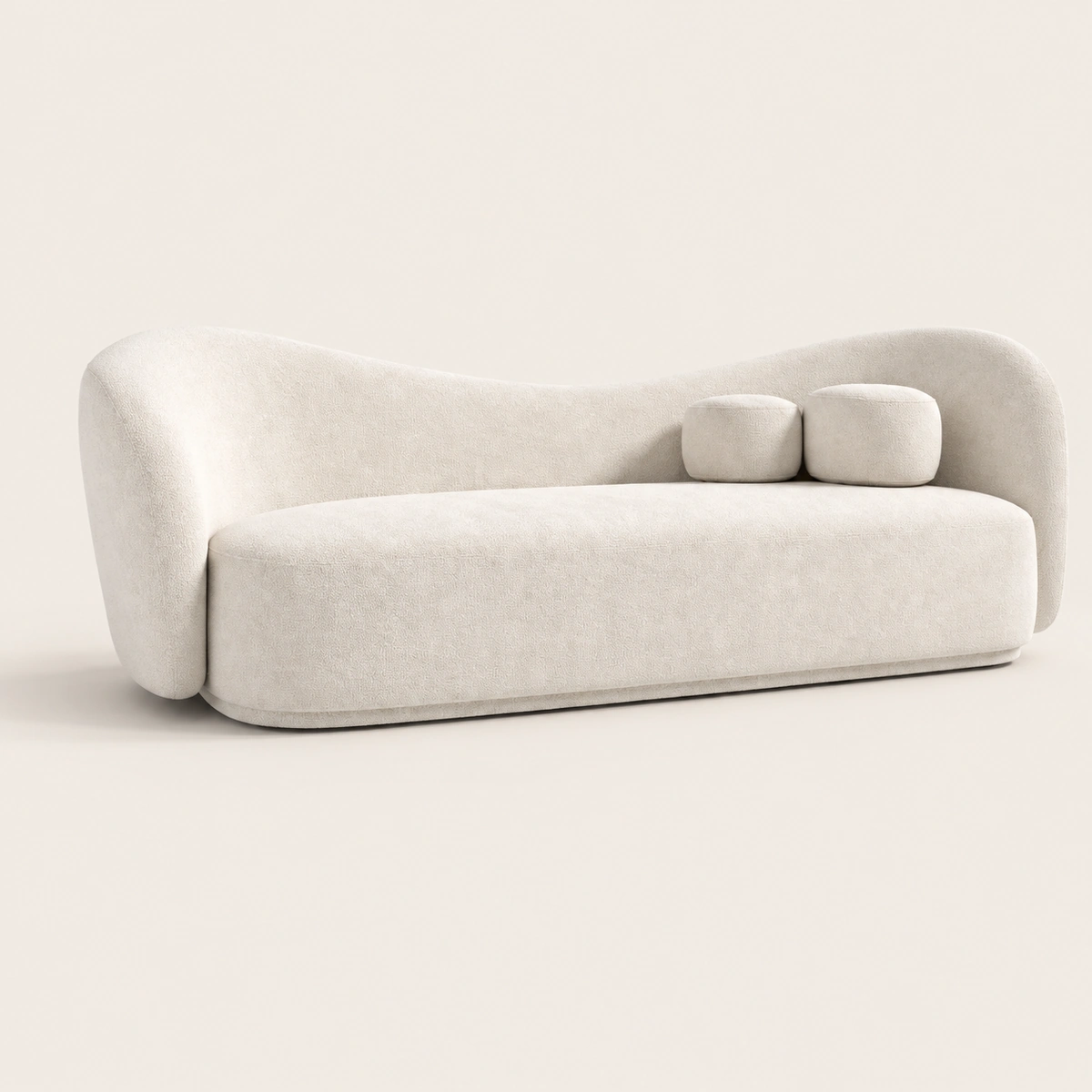 Elvina 3 Seater Curved Modern Bouclé Sofa