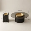 FENDI BLACK MARBLE COFFEE TABLE SET - luxury furniture Dubai UAE