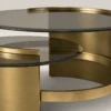 NEOM ROUND GLASS TOP COFFEE TABLE - luxury furniture Dubai UAE