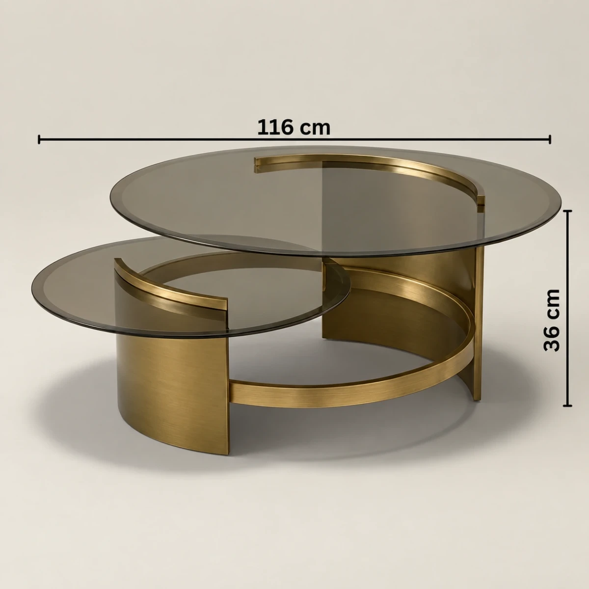 Neom Coffee Table Round Glass Top Gold Stainless Steel Frame Modern Luxury 7 Key Features