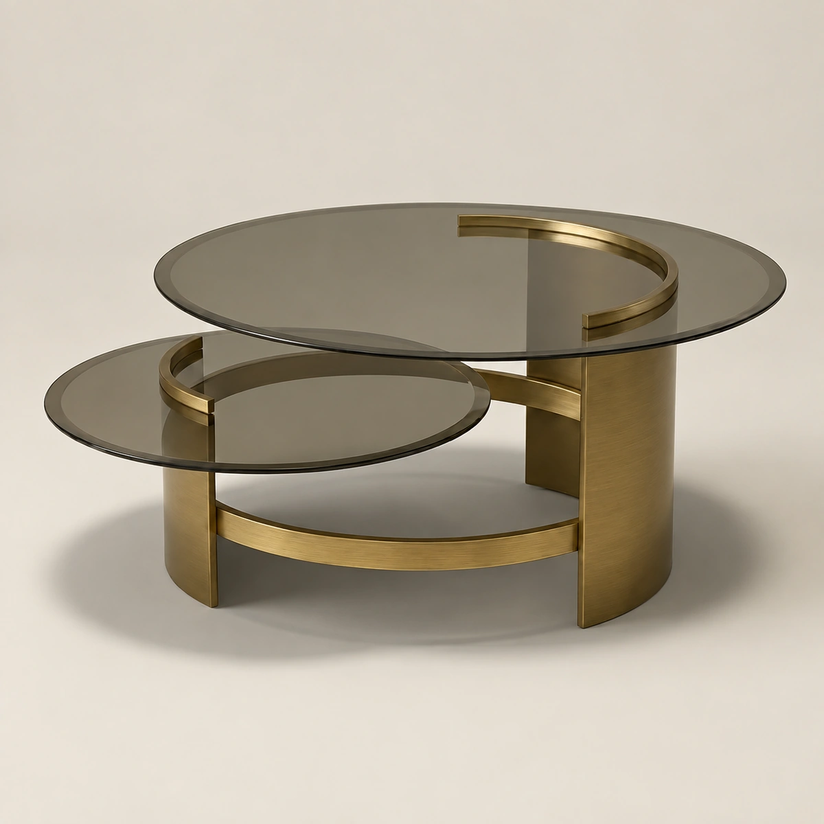 Neom Coffee Table Round Glass Top Gold Stainless Steel Frame Modern Luxury 7 Key Features