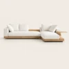 Marilla 3 Seater Modern Low-Profile Cream L Shaped Sectional Sofa - luxury furniture Dubai UAE