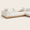 Marilla 3 Seater Modern Low-Profile Cream L Shaped Sectional Sofa - luxury furniture Dubai UAE