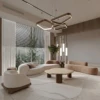 Naples Coffee Table Round Travertine Top Walnut Legs Luxury Coffee Table 7 Elegant Features
