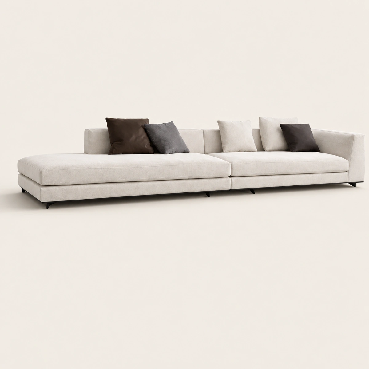Persa 3 Seater Luxury Oversized Cream Sectional Sofa