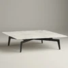 Rano Coffee Table Square White Sintered Stone Black Metal Frame – 7 Luxury Design Features