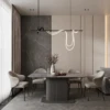 Rona Grey Leather Dining Chair | Majestic Home UAE