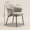 Rona Grey Leather Dining Chair | Majestic Home UAE