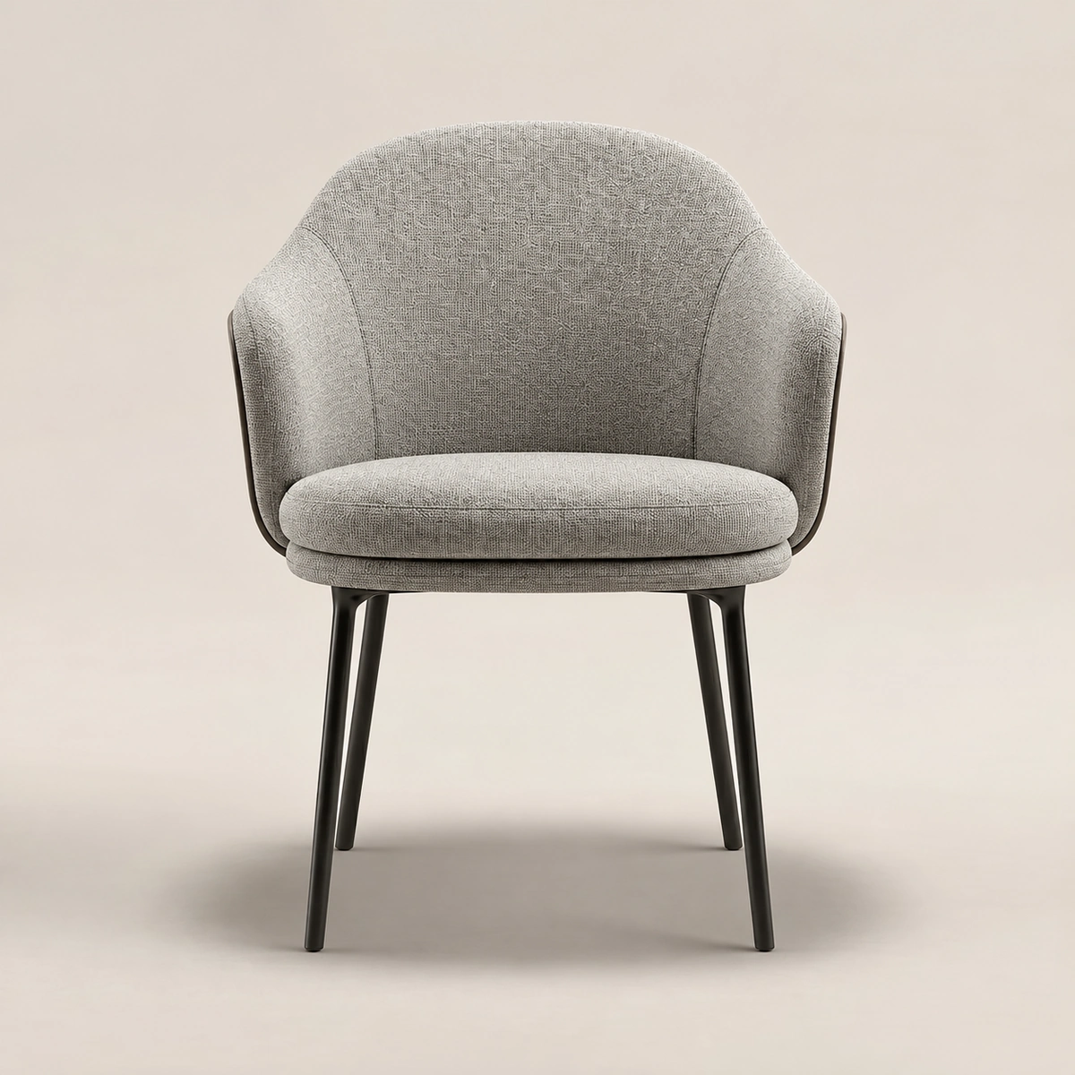 Rona Grey Leather Dining Chair | Majestic Home UAE