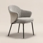 Rona Grey Leather Dining Chair